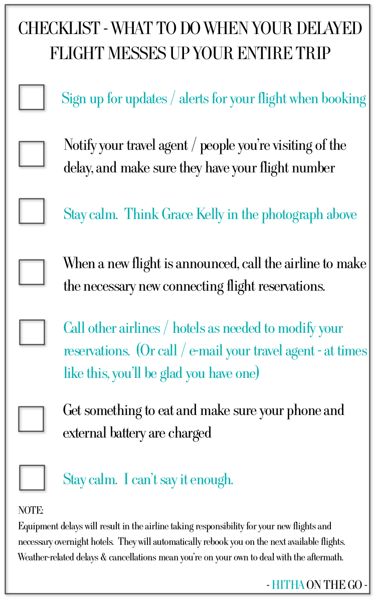 CHECKLIST - WHAT TO DO WHEN A DELAYED FLIGHT MESSES UP YOUR ENTIRE TRIP