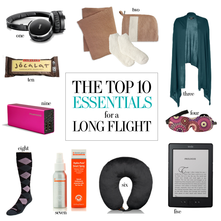 top 10 essentials for long flights