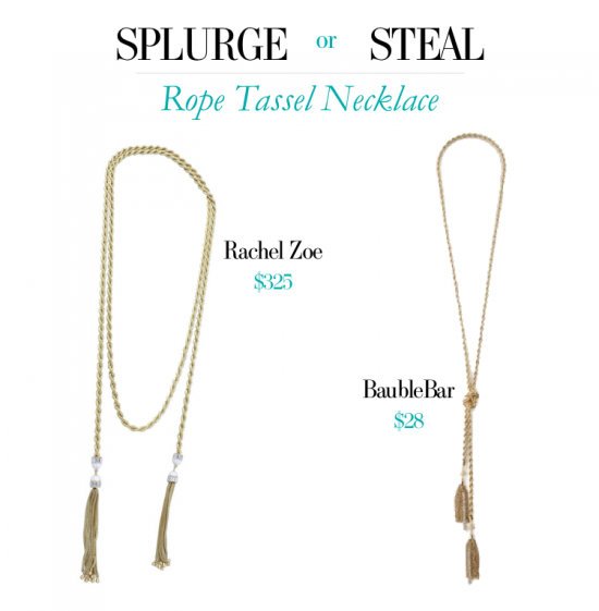 Splurge or Steal Rope Tassel Necklace