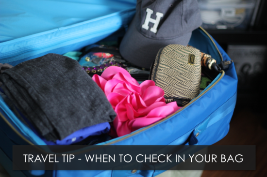 TRAVEL TIP WHEN TO CHECK IN SUITCASE