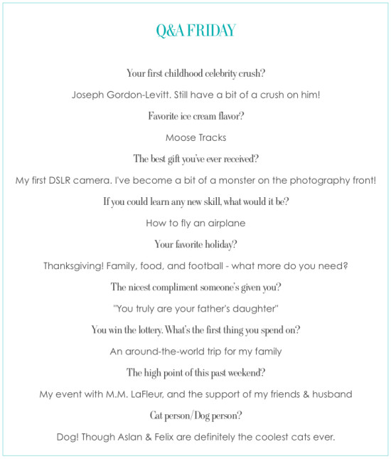 Q&A FRIDAY