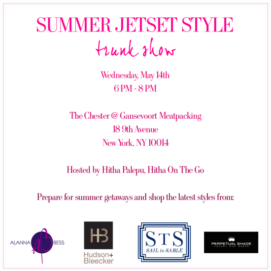 Summer Jetset Style Trunk Show Invitation