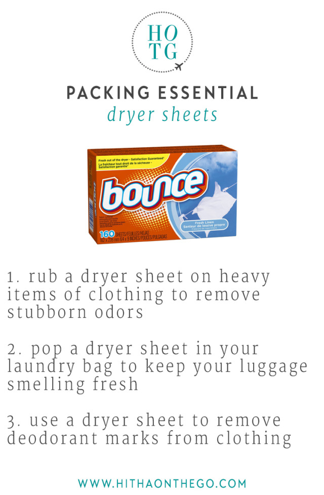 Packing Essential Dryer Sheet