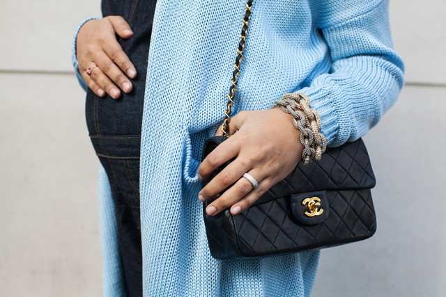 Pave bracelets quilted bag