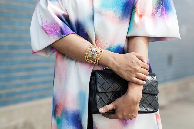 Chanel Cuff Watercolor Coat