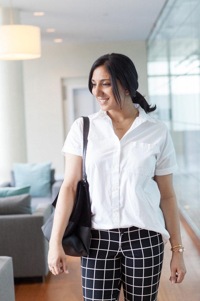 Short sleeved white blouse