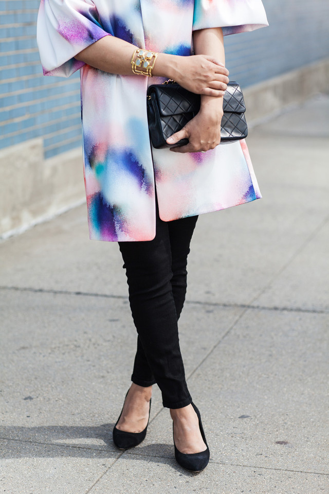 Watercolor Coat and Black