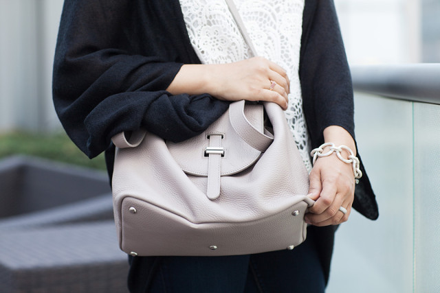 Gray Bag Silver Bracelet