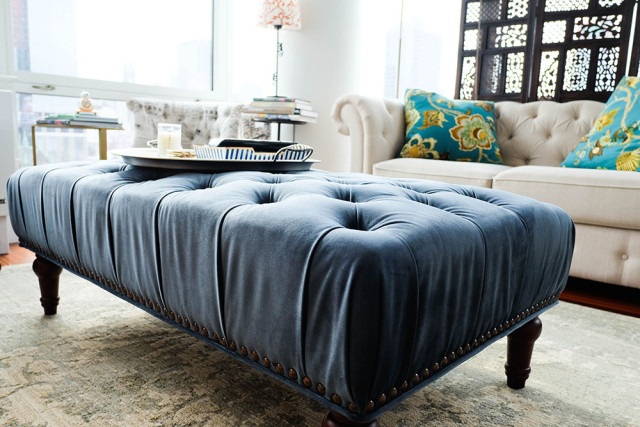 Tufted Ottoman Baby Friendly