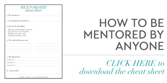 How To Be Mentored By Anyone Worksheet Download