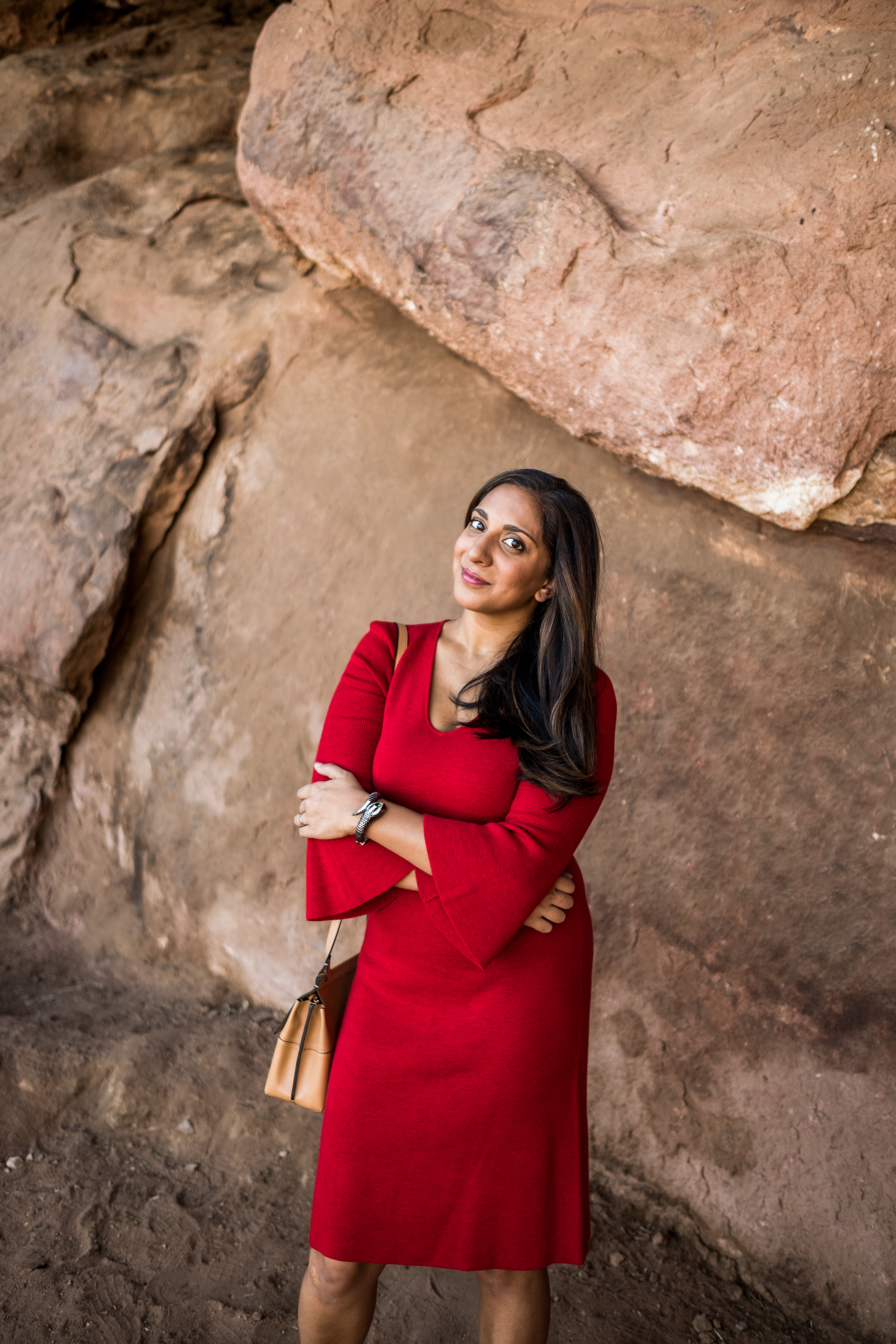 Alluring Red Silk Sheath Dress with Chic Accessories” Designed for Cynthia  Jenkins | by DigitalCoutureCo | Bridal Collection | Medium